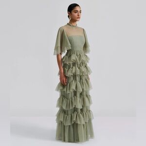 MALINA LOUELLA MAXI SAGE GREEN DRESS